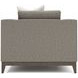 Noel Gray Upholstered Lounge Chair with Pillow