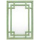 Geneva Greek Key Sage Green Rectangular Wall Mirror