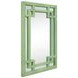 Geneva Greek Key Sage Green Rectangular Wall Mirror