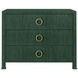 Getty Dyed Green Grasscloth 3 Drawer Chest