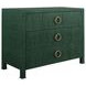 Getty Dyed Green Grasscloth 3 Drawer Chest