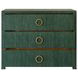 Getty Dyed Green Grasscloth 3 Drawer Chest