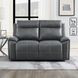Gaston Gray 65" Manual Reclining Loveseat