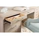 Marlowe Polished Limestone Leather 70" Executive Desk