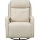 Gilbert Troy Cream Leather Swivel Glider Triple Power Recliner with Power Lumbar and USB Charging