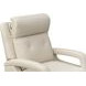 Gilbert Troy Cream Leather Swivel Glider Triple Power Recliner with Power Lumbar and USB Charging