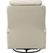 Gilbert Troy Cream Leather Swivel Glider Triple Power Recliner with Power Lumbar and USB Charging