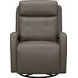 Gilbert Lynn Smokey Gray Leather Swivel Glider Triple Power Recliner with Power Lumbar and USB Charging