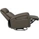 Gilbert Lynn Smokey Gray Leather Swivel Glider Triple Power Recliner with Power Lumbar and USB Charging