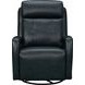 Gilbert Traci Midnight Blue Leather Swivel Glider Triple Power Recliner with Power Lumbar and USB Charging