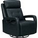 Gilbert Traci Midnight Blue Leather Swivel Glider Triple Power Recliner with Power Lumbar and USB Charging