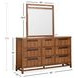 Everpine Honey Wheat 9 Drawer Dresser with Rectangular Mirror