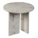Artifacts Wonder White Round Marble Top Finson End Table