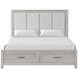 Fiona Mist Gray California King Upholstered Storage Panel Bed