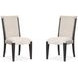 Foxrun Hollow Cream Upholstered Side Chair Set of 2