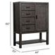 Plum Creek Ravenwood Black 4 Drawer Door Chest