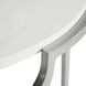Morello Oxidized Nickel And Carrara Marble Oval Metal End Table