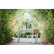 Gladys Light Blue 48" Glass Top Writing Desk with 3 Drawers