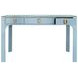 Gladys Light Blue 48" Glass Top Writing Desk with 3 Drawers