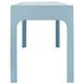 Gladys Light Blue 48" Glass Top Writing Desk with 3 Drawers