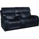 Glenwood Rainer Ocean Leather 78" Lay Flat Power Reclining Console Loveseat with Power Lumbar and USB Charging