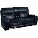 Glenwood Rainer Ocean Leather 78" Lay Flat Power Reclining Console Loveseat with Power Lumbar and USB Charging