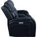 Glenwood Rainer Ocean Leather 78" Lay Flat Power Reclining Console Loveseat with Power Lumbar and USB Charging
