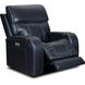 Glenwood Rainer Ocean Leather Lay Flat Power Recliner with Power Lumbar and USB Charging