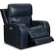 Glenwood Rainer Ocean Leather Lay Flat Power Recliner with Power Lumbar and USB Charging