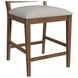 Thorin Light Gray Upholstered Ladder Back Counter Height Chair Set of 2