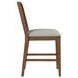 Thorin Light Gray Upholstered Ladder Back Counter Height Chair Set of 2