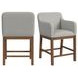 Thorin Light Gray Upholstered Counter Height Chair Set of 2