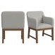 Thorin Light Gray Upholstered Dining Chair Set of 2