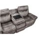 Nashville Gray 88" Manual Reclining Sofa with Drop-Down Console and USB Charging