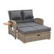 Bahia Tobago Brown and Dark Gray Outdoor Reclining Chaise Lounge