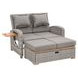 Bahia Tobago Gray Outdoor Reclining Chaise Lounge