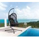 Breeze Black Outdoor Swing Chair with Stand