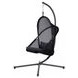 Crush Black Outdoor Swing Chair with Stand