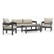Lotus Black and Light Brown 5 Piece Outdoor Conversation Set