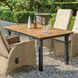 Mackay Gun Metal and Natural Teak 84" Extendable Rectangular Outdoor Dining Room Set