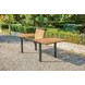 Mackay Gun Metal and Natural Teak 84" Extendable Rectangular Outdoor Dining Room Set