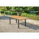 Mackay Gun Metal and Natural Teak 84" Extendable Rectangular Outdoor Dining Room Set