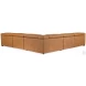 Fresco Brown Leather 5 Piece Power Reclining Sectional With 4 Power Recliners
