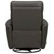 Roxy Abby Dark Gray Leather Manual Swivel Glider Recliner