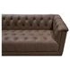 Jervis Cool Brown Leather 84" Sofa