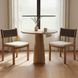 Carol White and Deep Brown Leather Upholstered Dining Chair Set of 2