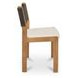 Carol White and Deep Brown Leather Upholstered Dining Chair Set of 2