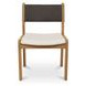 Carol White and Deep Brown Leather Upholstered Dining Chair Set of 2