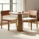 Carol White and Tan Leather Upholstered Dining Chair Set of 2
