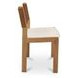 Carol White and Tan Leather Upholstered Dining Chair Set of 2